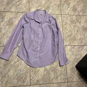 L.L. Bean Lavender Striped Shirt